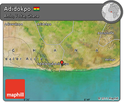 Satellite Map of Adidokpo