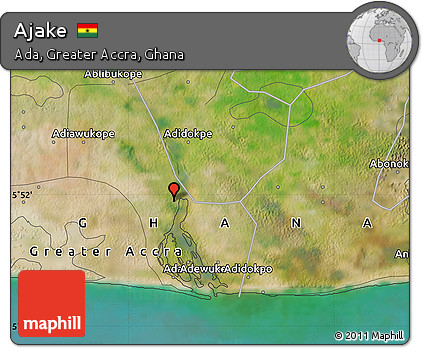 Satellite Map of Ajake