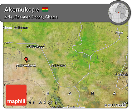 Satellite Map of Akamukope