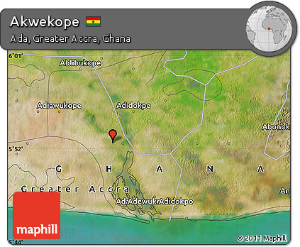 Satellite Map of Akwekope