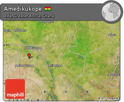 Satellite Map of Amedikukope