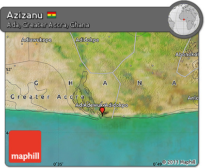 Satellite Map of Azizanu