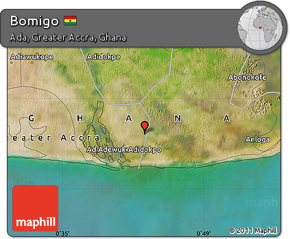 Satellite Map of Bomigo