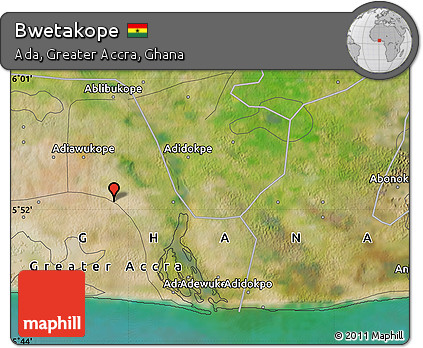 Satellite Map of Bwetakope
