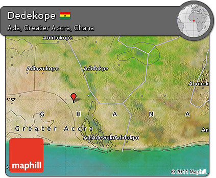 Satellite Map of Dedekope