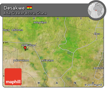 Satellite Map of Desakwe