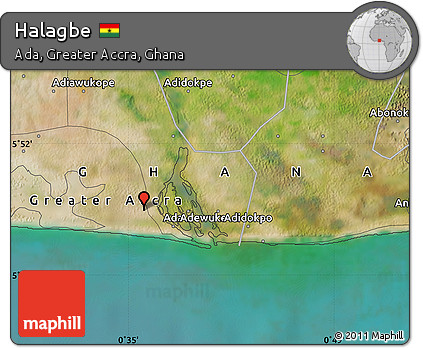 Satellite Map of Halagbe