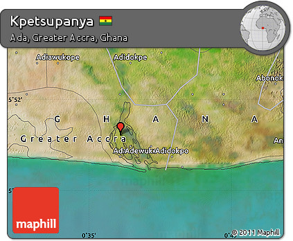 Satellite Map of Kpetsupanya