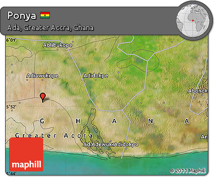 Satellite Map of Ponya