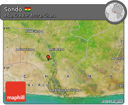 Satellite Map of Sondo