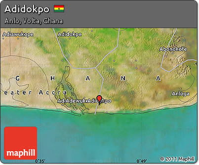Satellite Map of Adidokpo