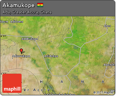Satellite Map of Akamukope