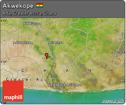 Satellite Map of Akwekope