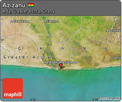 Satellite Map of Azizanu