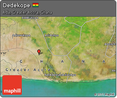Satellite Map of Dedekope