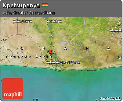 Satellite Map of Kpetsupanya