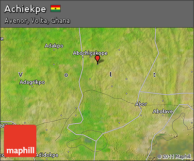 Satellite Map of Achiekpe