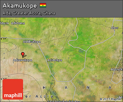Satellite Map of Akamukope