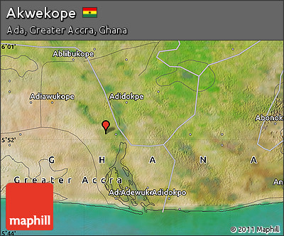 Satellite Map of Akwekope