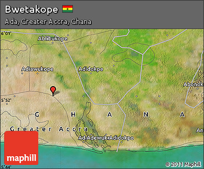 Satellite Map of Bwetakope