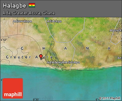 Satellite Map of Halagbe