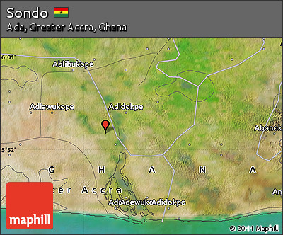 Satellite Map of Sondo