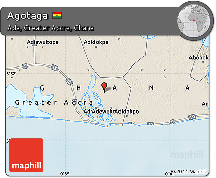 Shaded Relief Map of Agotaga