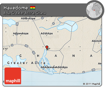 Shaded Relief Map of Havedome