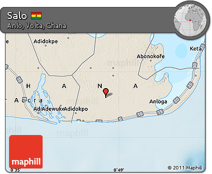 Shaded Relief Map of Salo