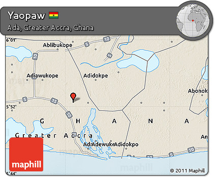 Shaded Relief Map of Yaopaw