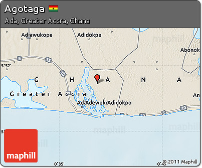 Shaded Relief Map of Agotaga