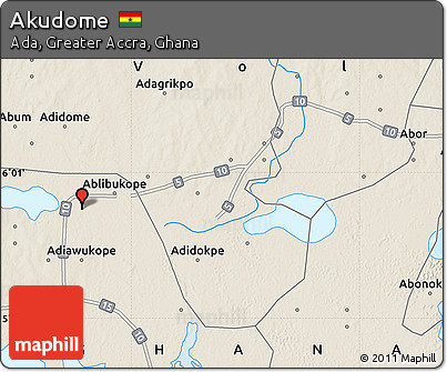 Shaded Relief Map of Akudome