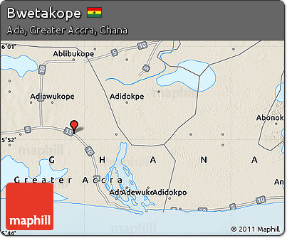 Shaded Relief Map of Bwetakope