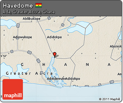 Shaded Relief Map of Havedome