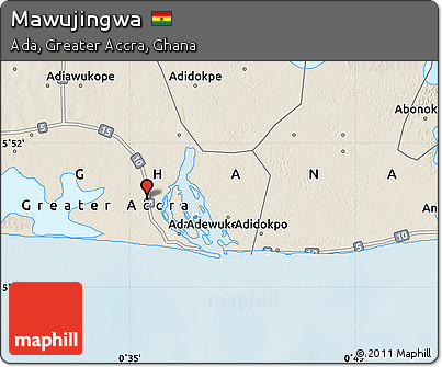 Shaded Relief Map of Mawujingwa