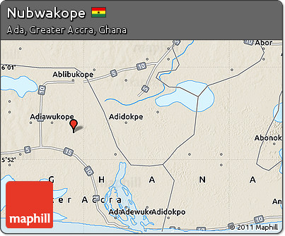Shaded Relief Map of Nubwakope