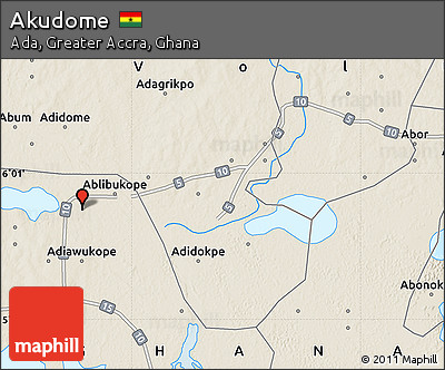 Shaded Relief Map of Akudome