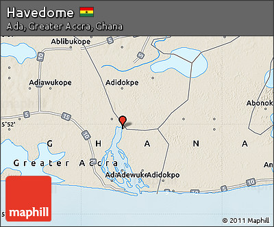 Shaded Relief Map of Havedome