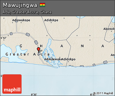 Shaded Relief Map of Mawujingwa