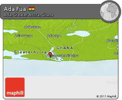 Physical Panoramic Map of Ada Fua