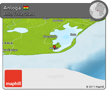 Physical Panoramic Map of Anloga