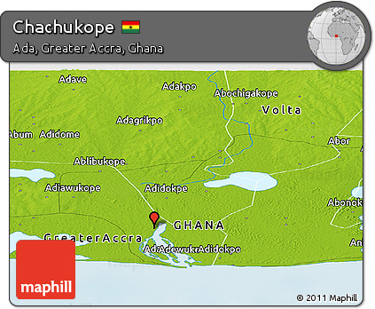 Physical Panoramic Map of Chachukope