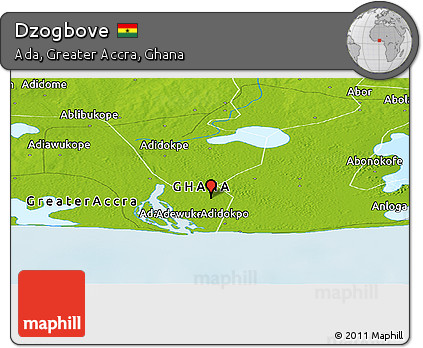 Physical Panoramic Map of Dzogbove