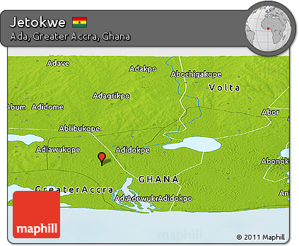 Physical Panoramic Map of Jetokwe