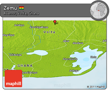 Physical Panoramic Map of Zemu