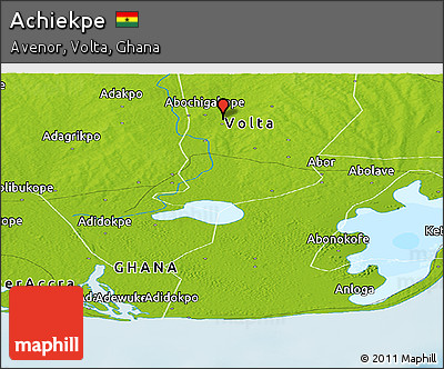 Physical Panoramic Map of Achiekpe