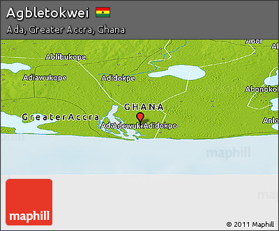 Physical Panoramic Map of Agbletokwei