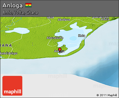 Physical Panoramic Map of Anloga