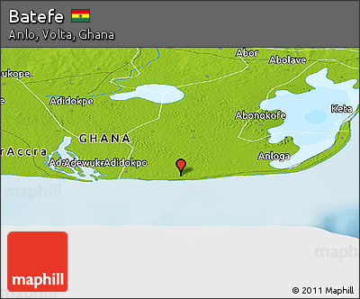 Physical Panoramic Map of Batefe