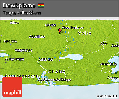 Physical Panoramic Map of Dawkplame